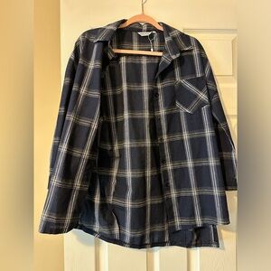 Blue and white Flannel shirt